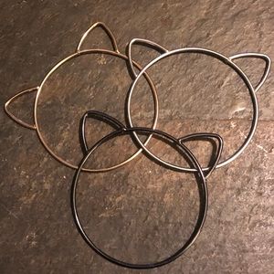 Cat ear bangle set